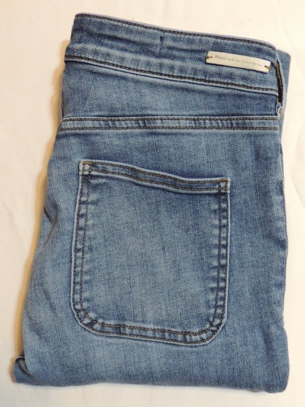 Pilcro Letterpress Jeans Anthropology Woman 28 Blue Travel Airport Cruise Jeans
